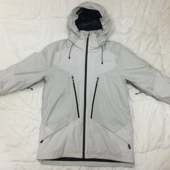 NORTH FACE DIAMETER DOWN HYBRID WHITE MENS SKI JACKET LARGE CANADA MOOSE STONE - Picture 2 of 6